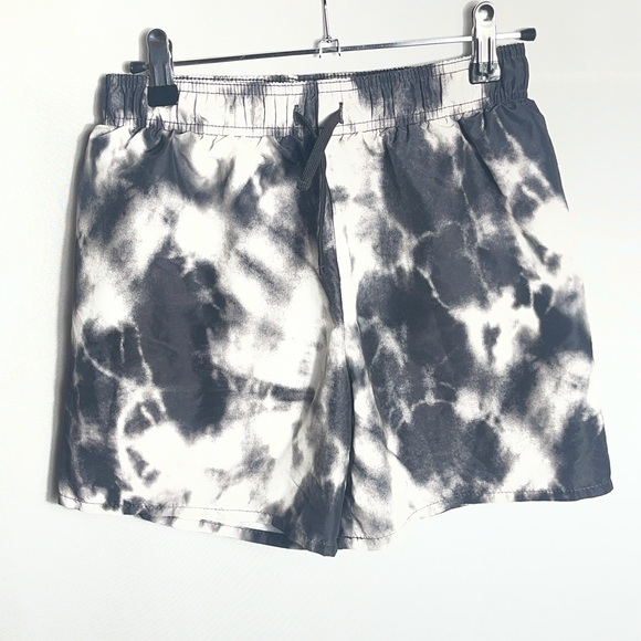 H&M Other - H&M Kids Tie Dye Swim Trunks Black White Boys Size 12–14 Drawstring Shorts